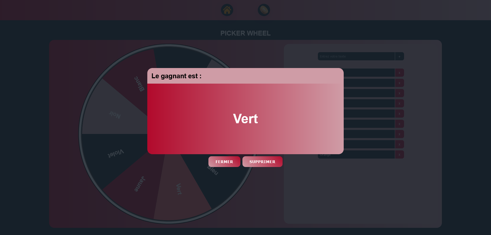 Image du gagnant du tirage au sort de la roue PickerWheel