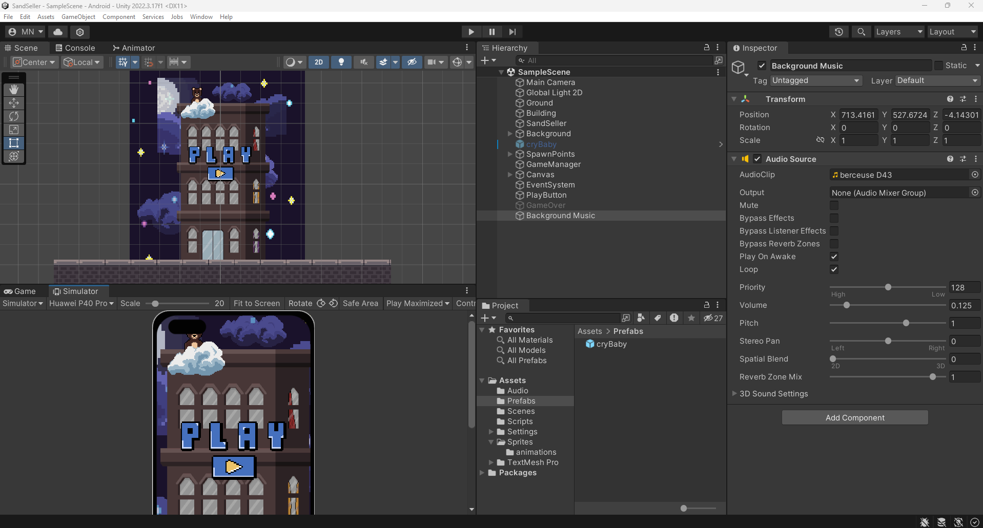 Image du jeu dans unity